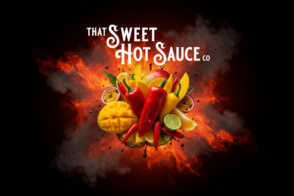 That Sweet Hot Sauce Hero Banner with Logo